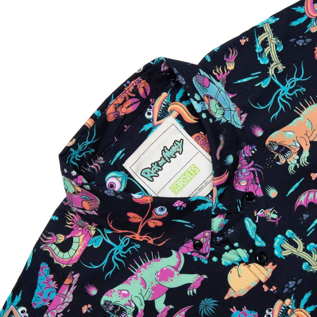 RSVLTS Monster Run KUNUFLEX Short Sleeve Shirt in Black — detail 3