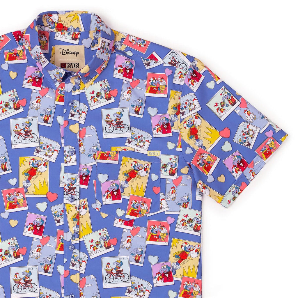 RSVLTS Picture Perfect KUNUFLEX Short Sleeve Shirt in Purple — front view
