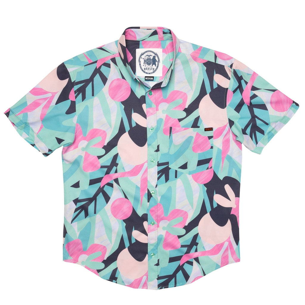 RSVLTS Bayshore KUNUFLEX Short Sleeve Shirt in Red — detail 3