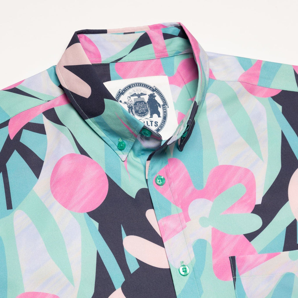 RSVLTS Bayshore KUNUFLEX Short Sleeve Shirt in Red — detail 5