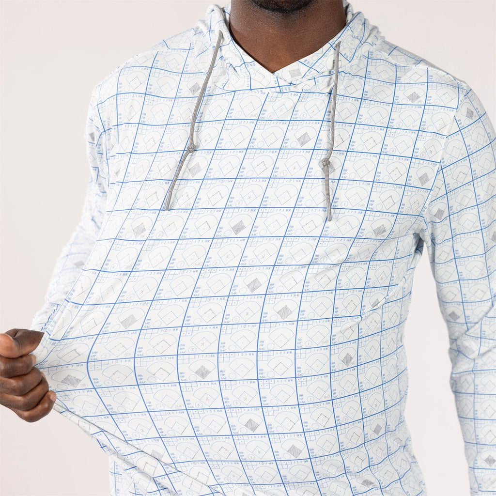 RSVLTS The Scorekeeper Performance Hoodie in Blue — detail 6