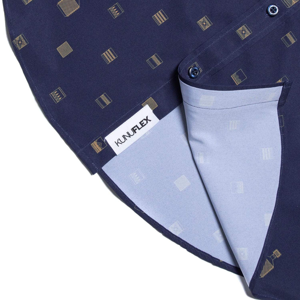 RSVLTS Tumblers KUNUFLEX Short Sleeve Shirt in Blue — detail 12
