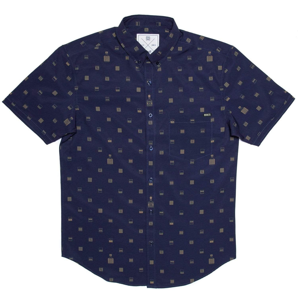 RSVLTS Tumblers KUNUFLEX Short Sleeve Shirt in Blue — detail 6