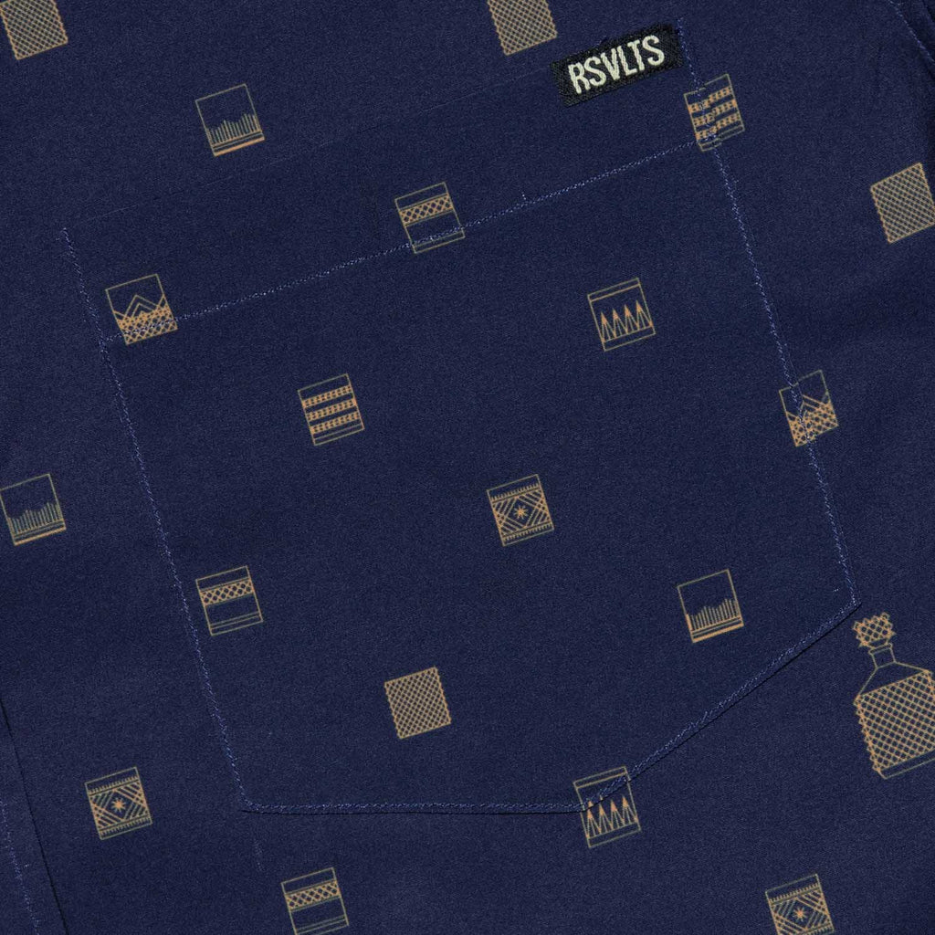 RSVLTS Tumblers KUNUFLEX Short Sleeve Shirt in Blue — detail 7