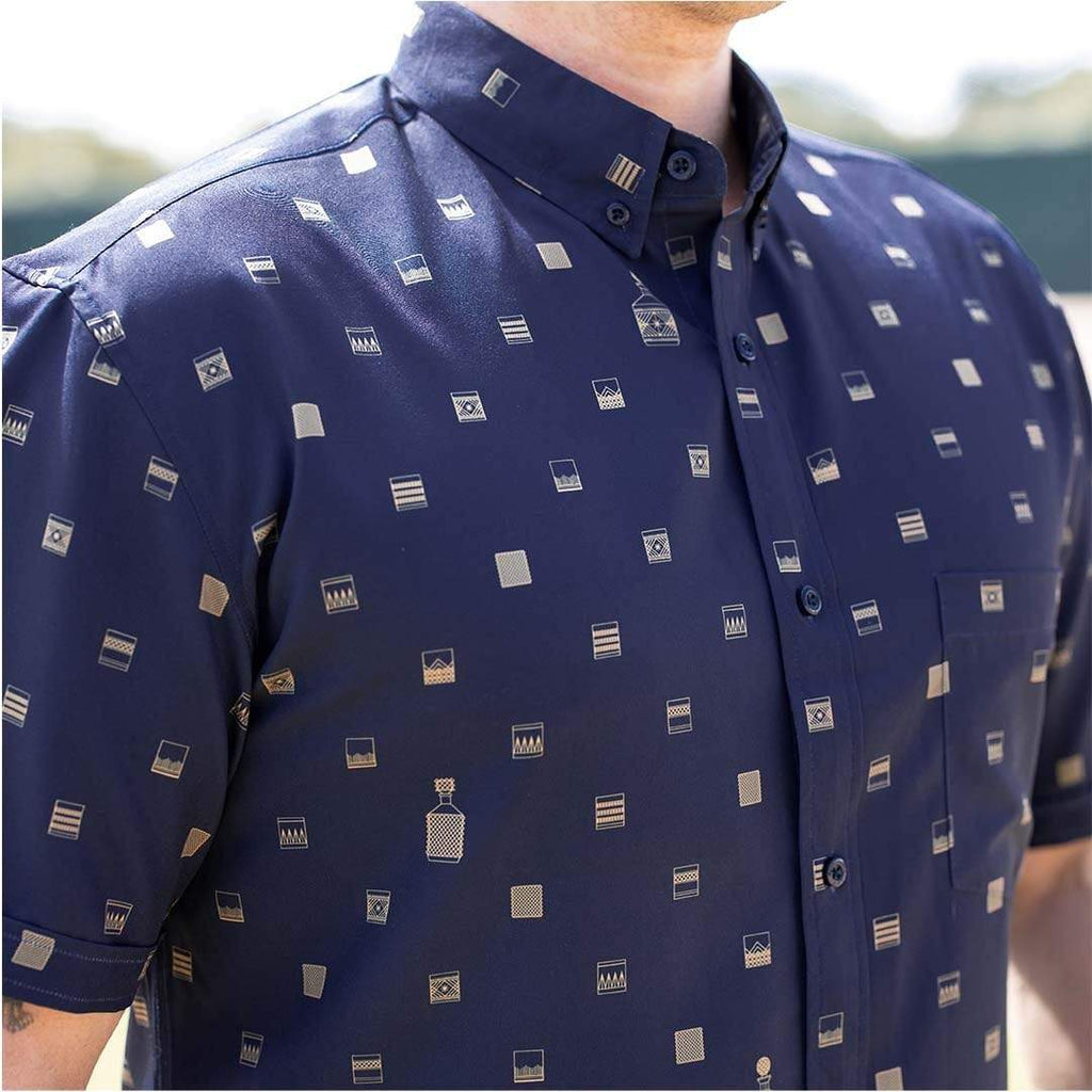 RSVLTS Tumblers KUNUFLEX Short Sleeve Shirt in Blue — detail 8