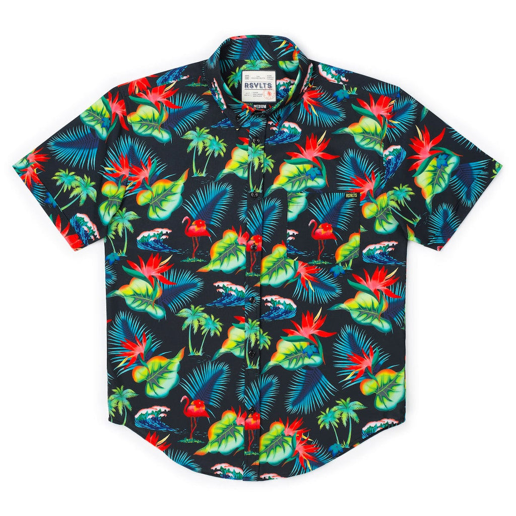 RSVLTS Hyper Tropics KUNUFLEX Short Sleeve Shirt in Green — detail 4