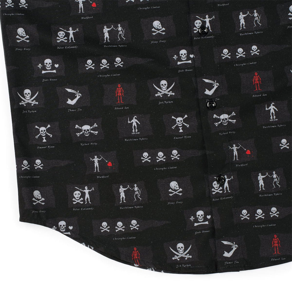 RSVLTS Not-So-Jolly Rogers KUNUFLEX Short Sleeve Shirt in Black — detail 10