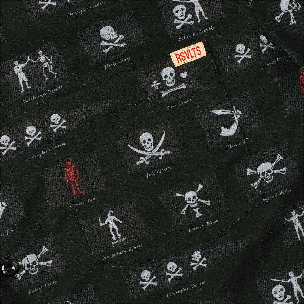 RSVLTS Not-So-Jolly Rogers KUNUFLEX Short Sleeve Shirt in Black — detail 7
