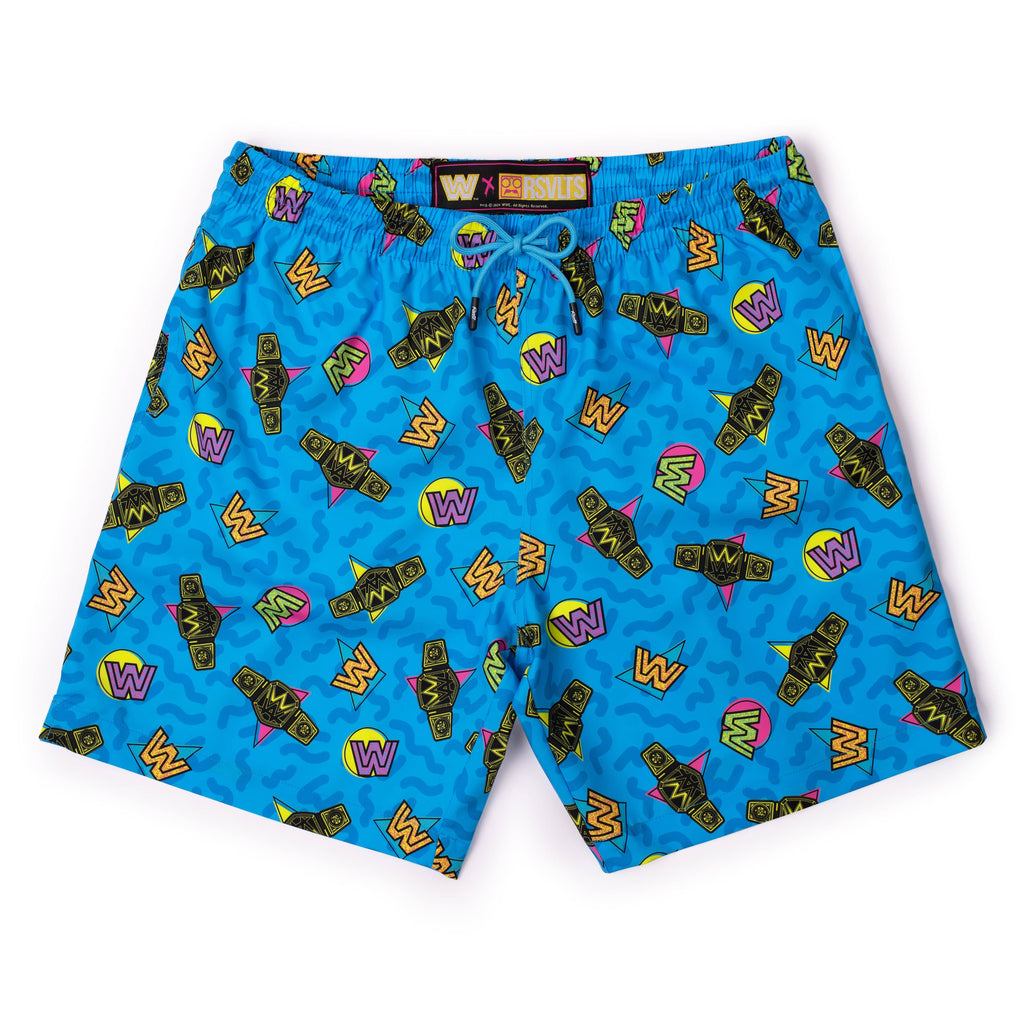 RSVLTS In Your House Hybrid Shorts in Blue — front view
