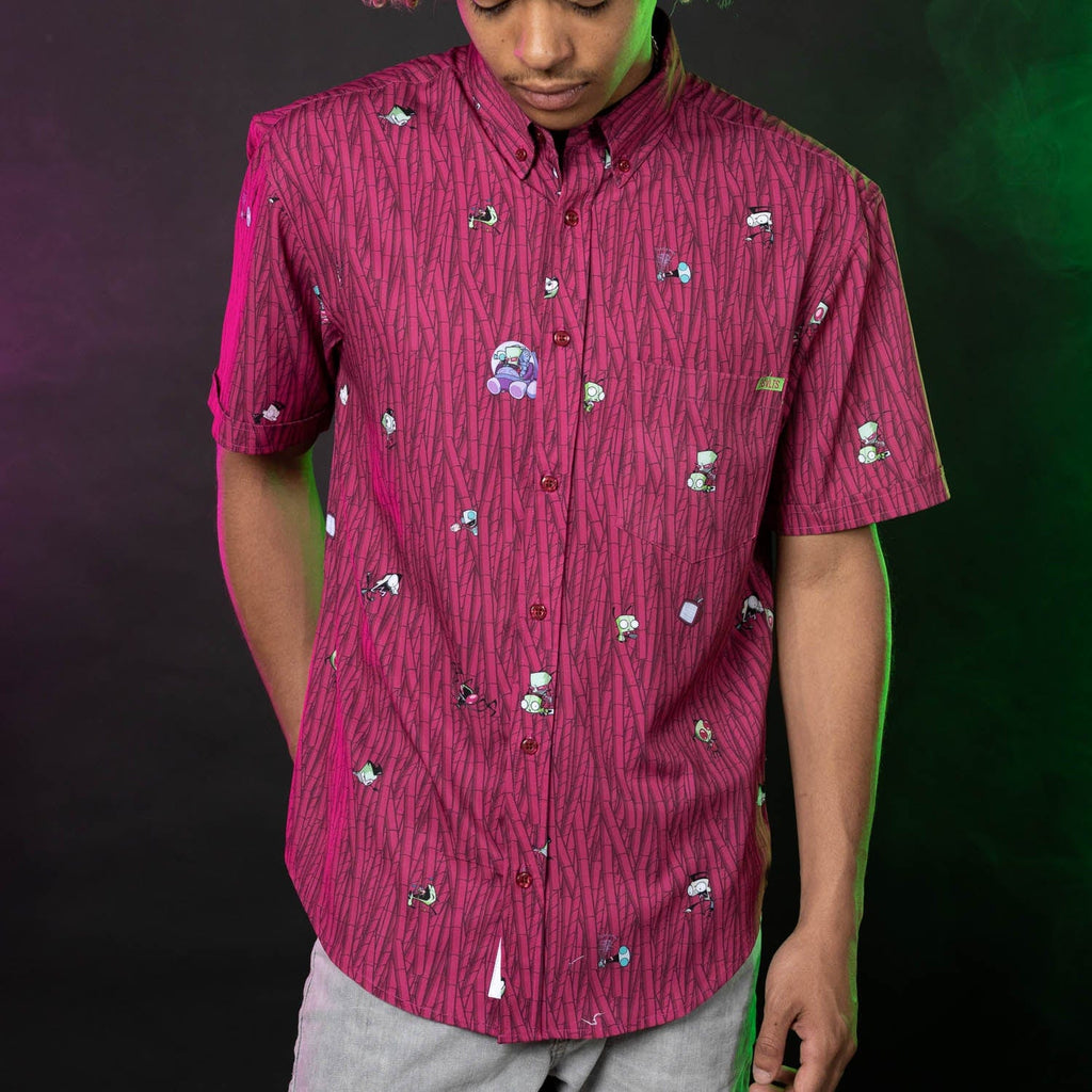 RSVLTS The Nightmare Begins KUNUFLEX Short Sleeve Shirt in Purple — detail 2