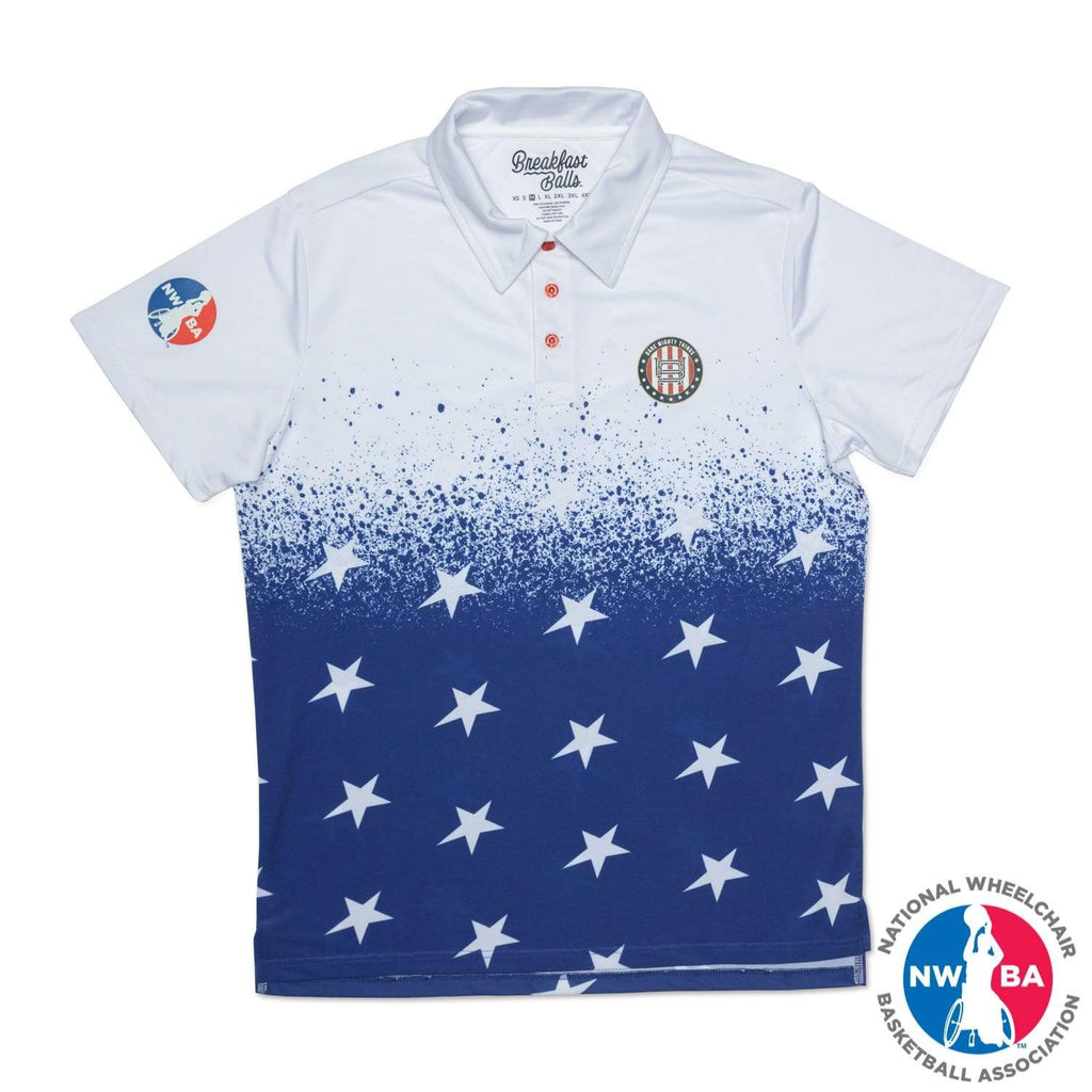 RSVLTS Ol’ Glory All-Day Polo in White — front view