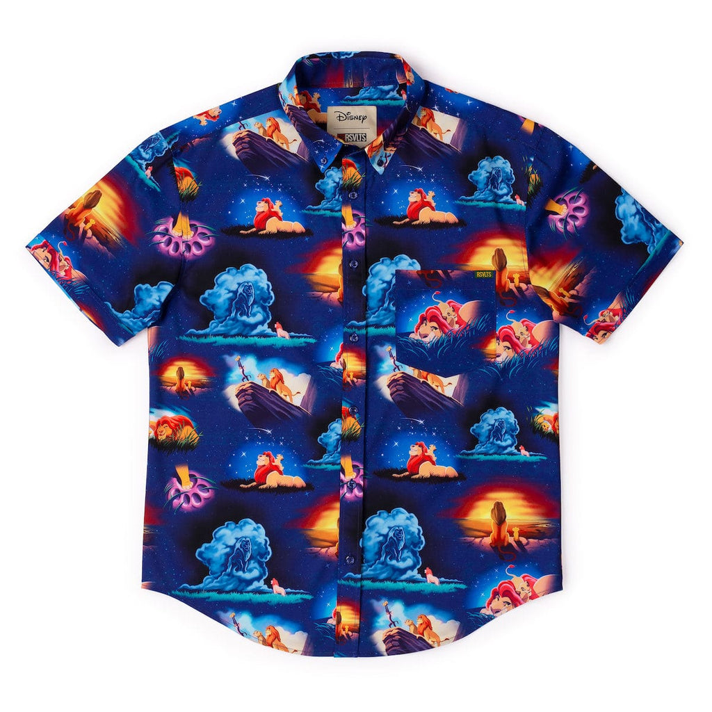 RSVLTS Remember Who You Are KUNUFLEX Short Sleeve Shirt in Blue — detail 6