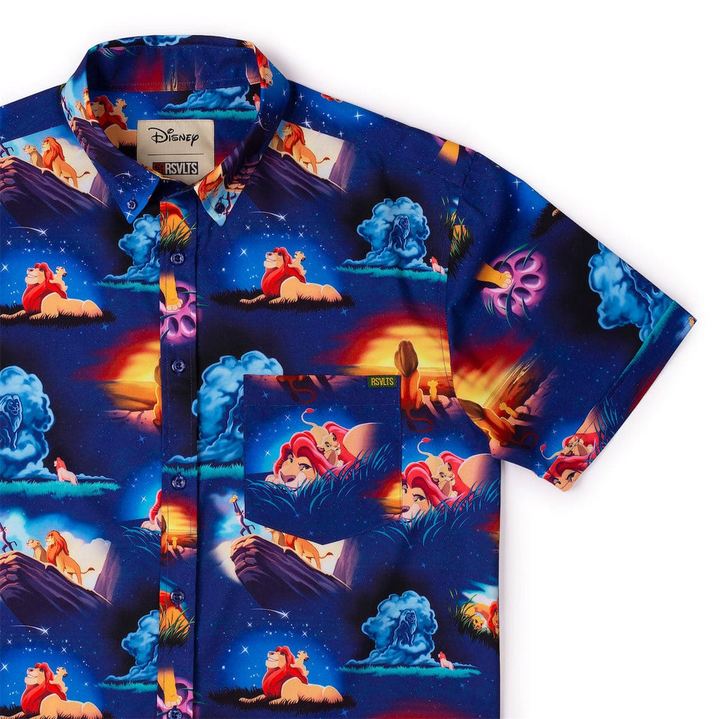 RSVLTS Remember Who You Are KUNUFLEX Short Sleeve Shirt in Blue — detail 4