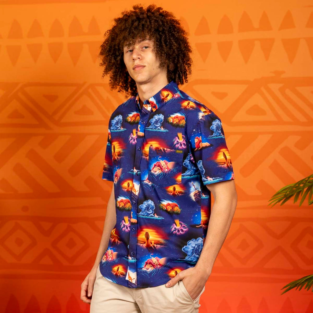 RSVLTS Remember Who You Are KUNUFLEX Short Sleeve Shirt in Blue — detail 5