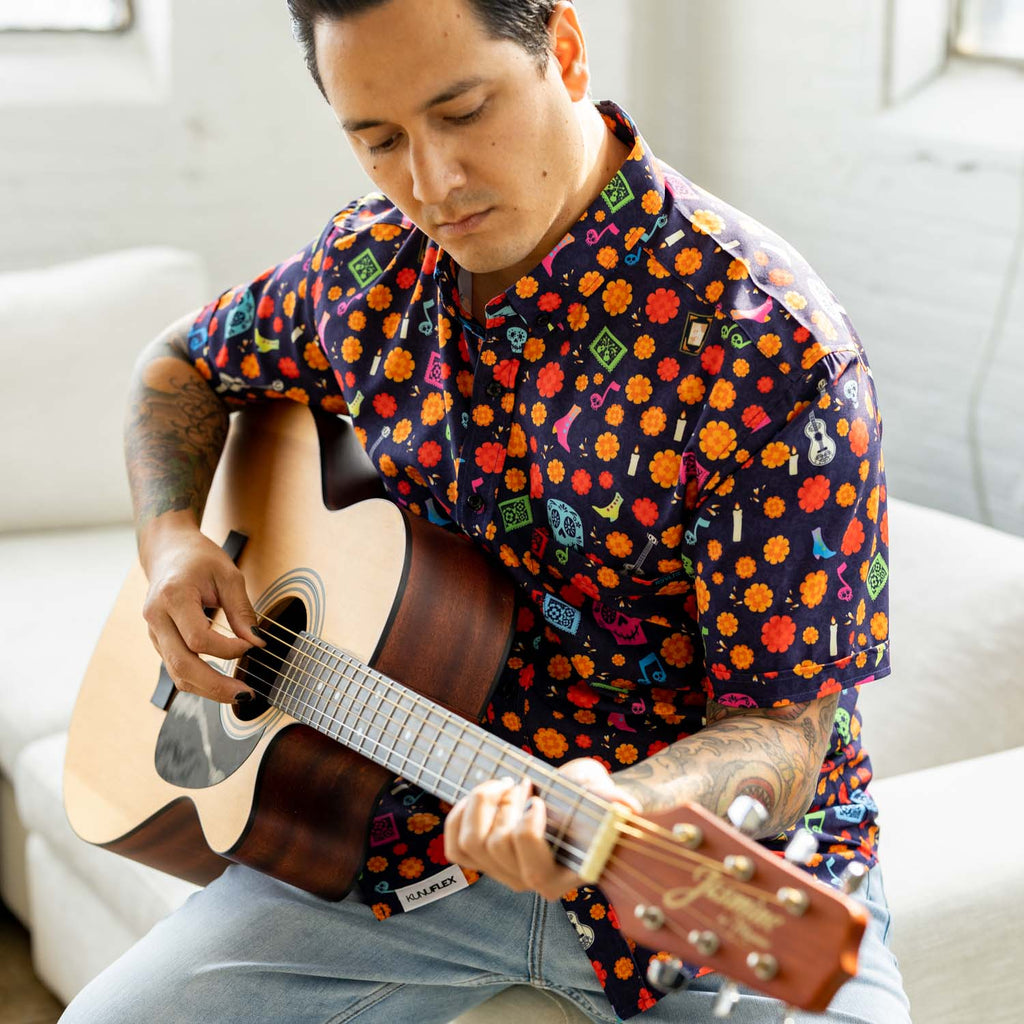 RSVLTS La Ofrenda KUNUFLEX Short Sleeve Shirt in Multicolor — detail 4