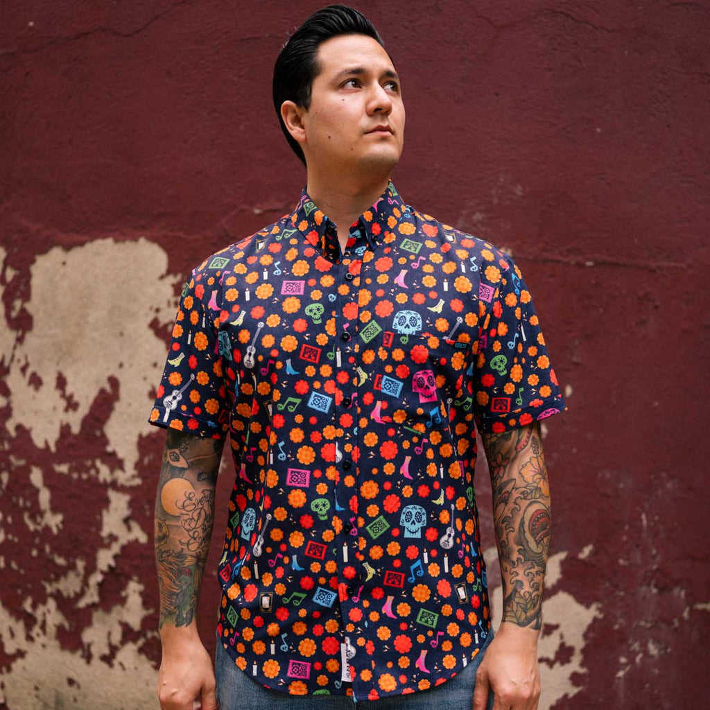 RSVLTS La Ofrenda KUNUFLEX Short Sleeve Shirt in Multicolor — detail 8