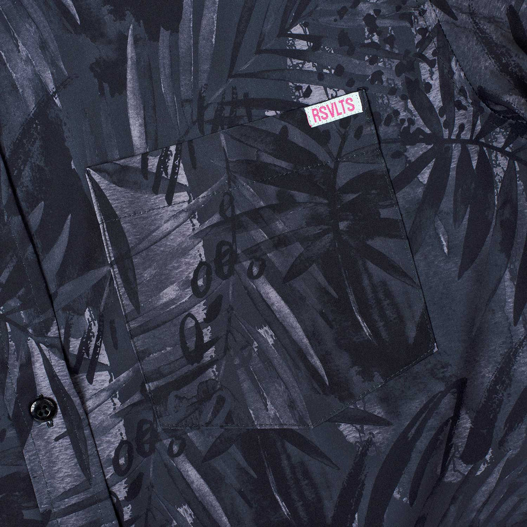 RSVLTS Midnight Chill KUNUFLEX Short Sleeve Shirt in Black — detail 2