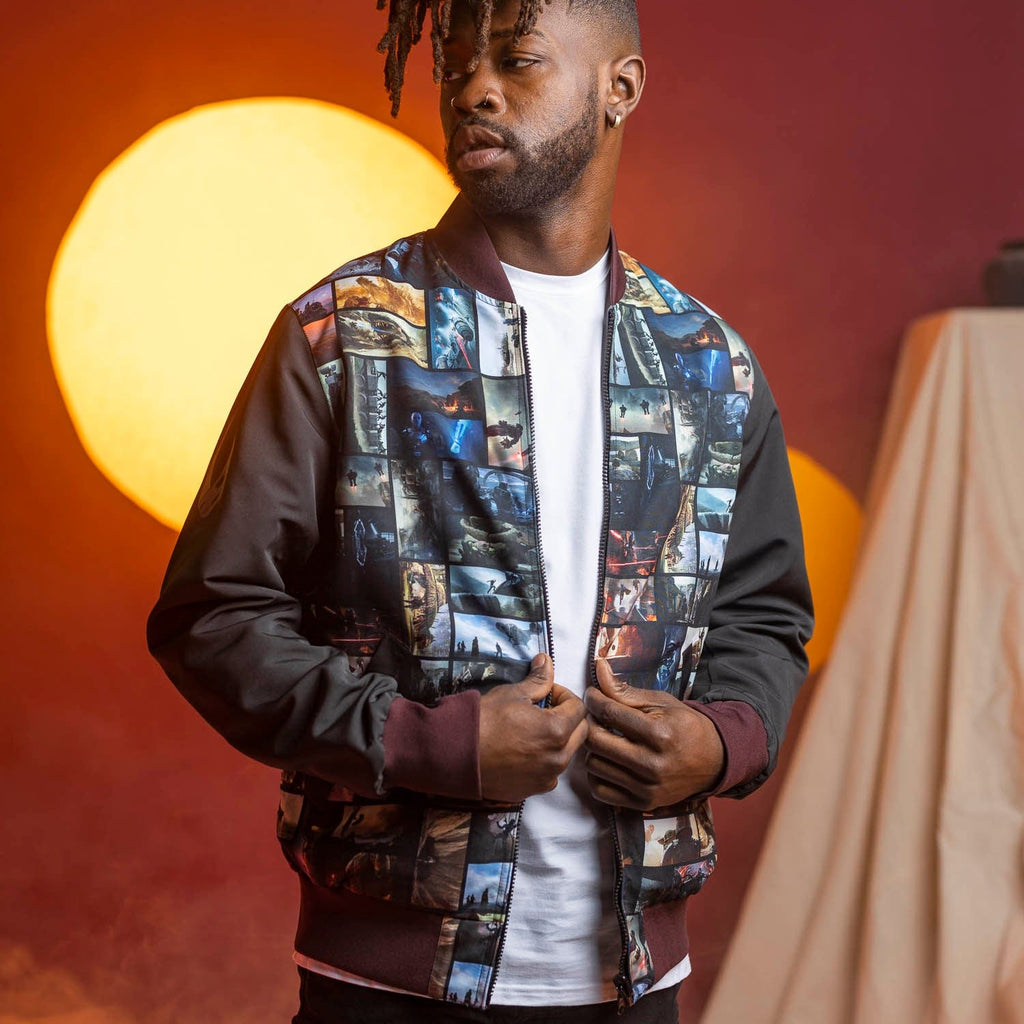 RSVLTS Mando Bomber Reversible Bomber Jacket in Multicolor — detail 4