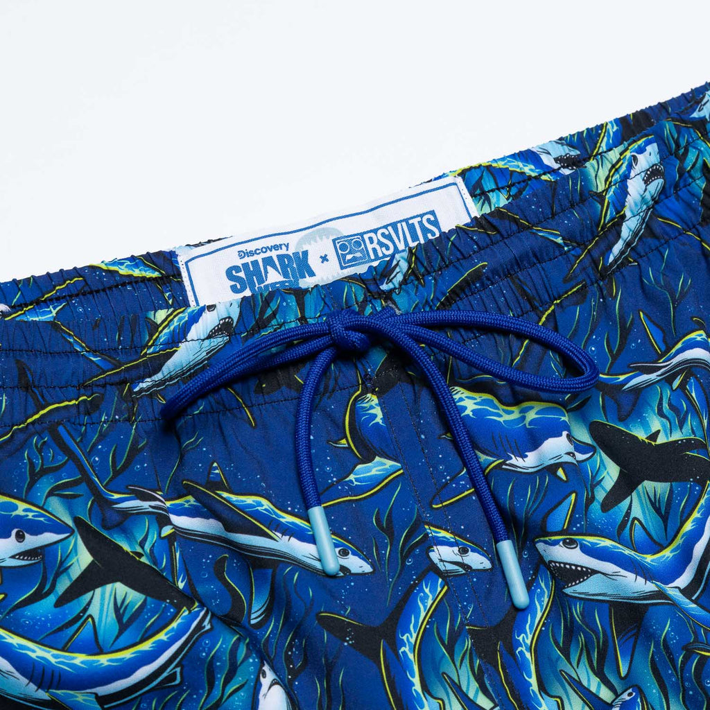 RSVLTS Feeding Frenzy Hybrid Shorts in Blue — detail 3