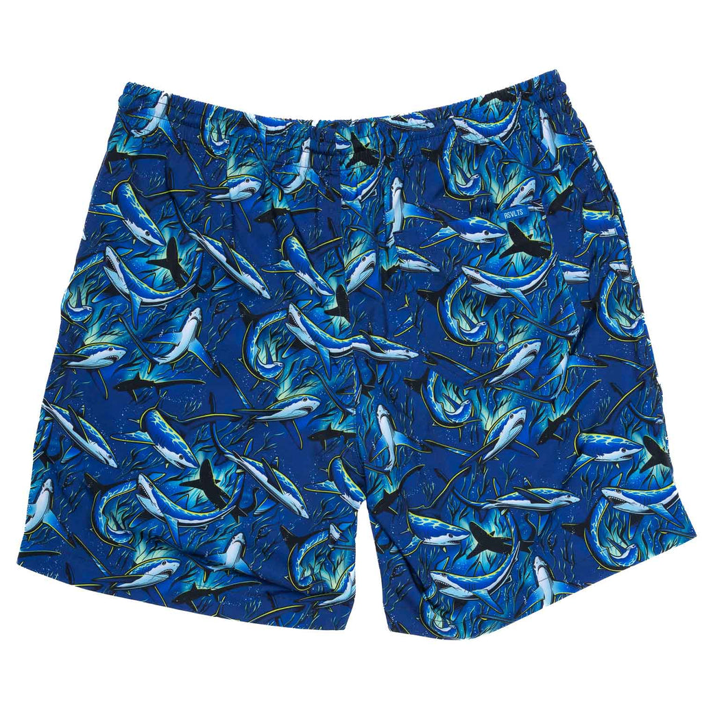 RSVLTS Feeding Frenzy Hybrid Shorts in Blue — detail 4