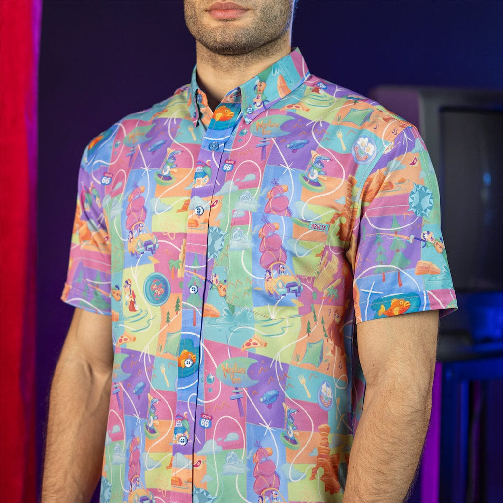 RSVLTS The Open Road KUNUFLEX Short Sleeve Shirt in Multicolor — detail 7