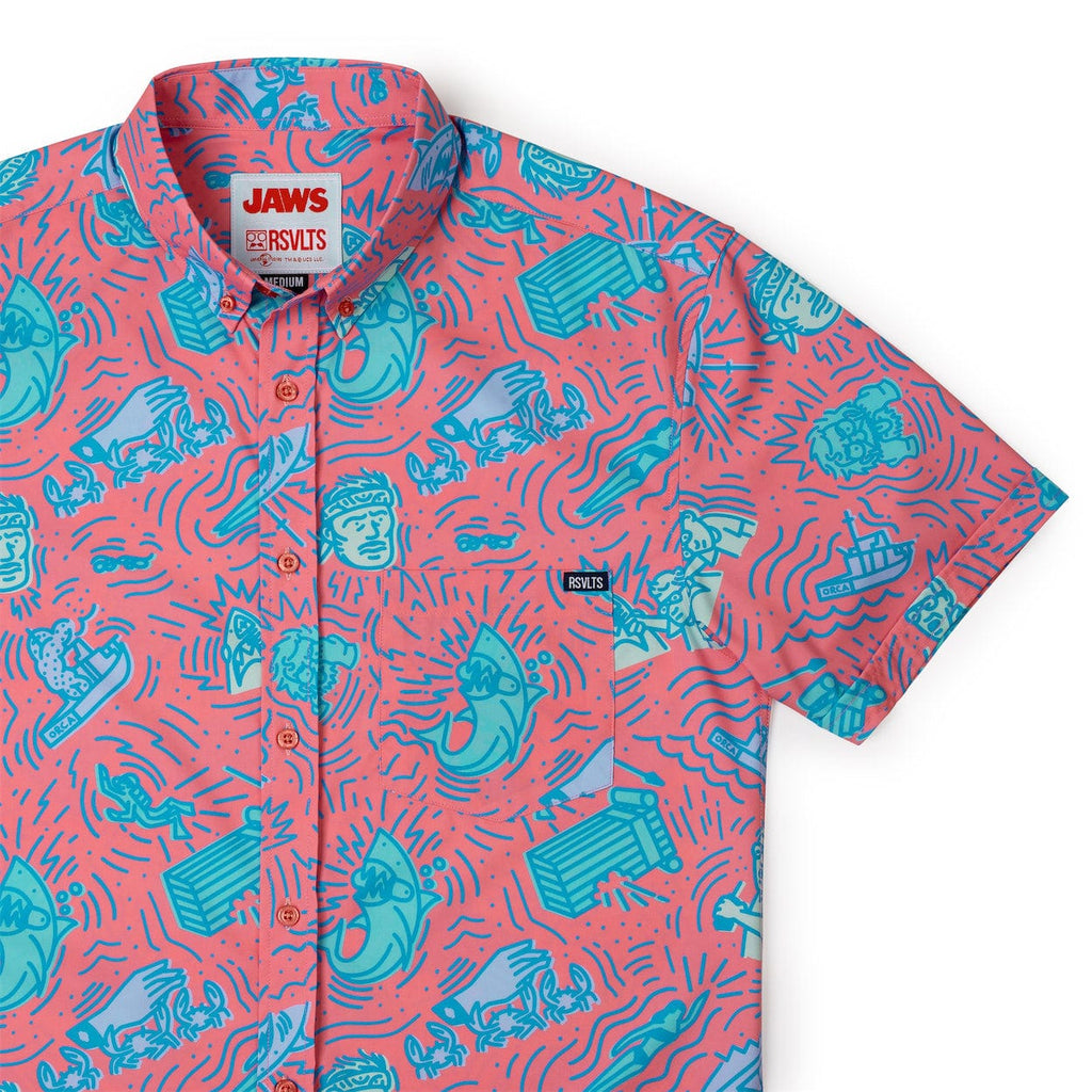 RSVLTS $10,000 Bounty KUNUFLEX Short Sleeve Shirt in Blue — detail 2
