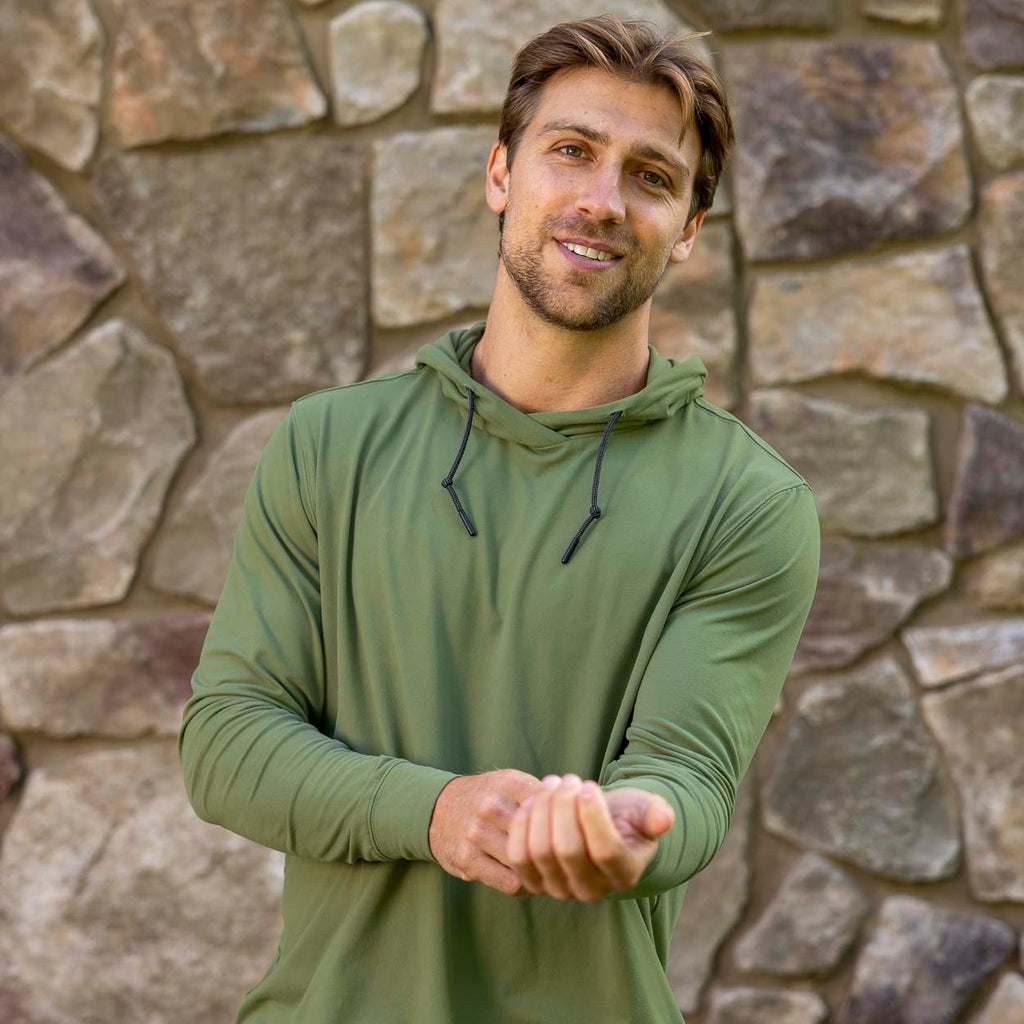 RSVLTS Surplus Olive Performance Hoodie in Green — detail 6