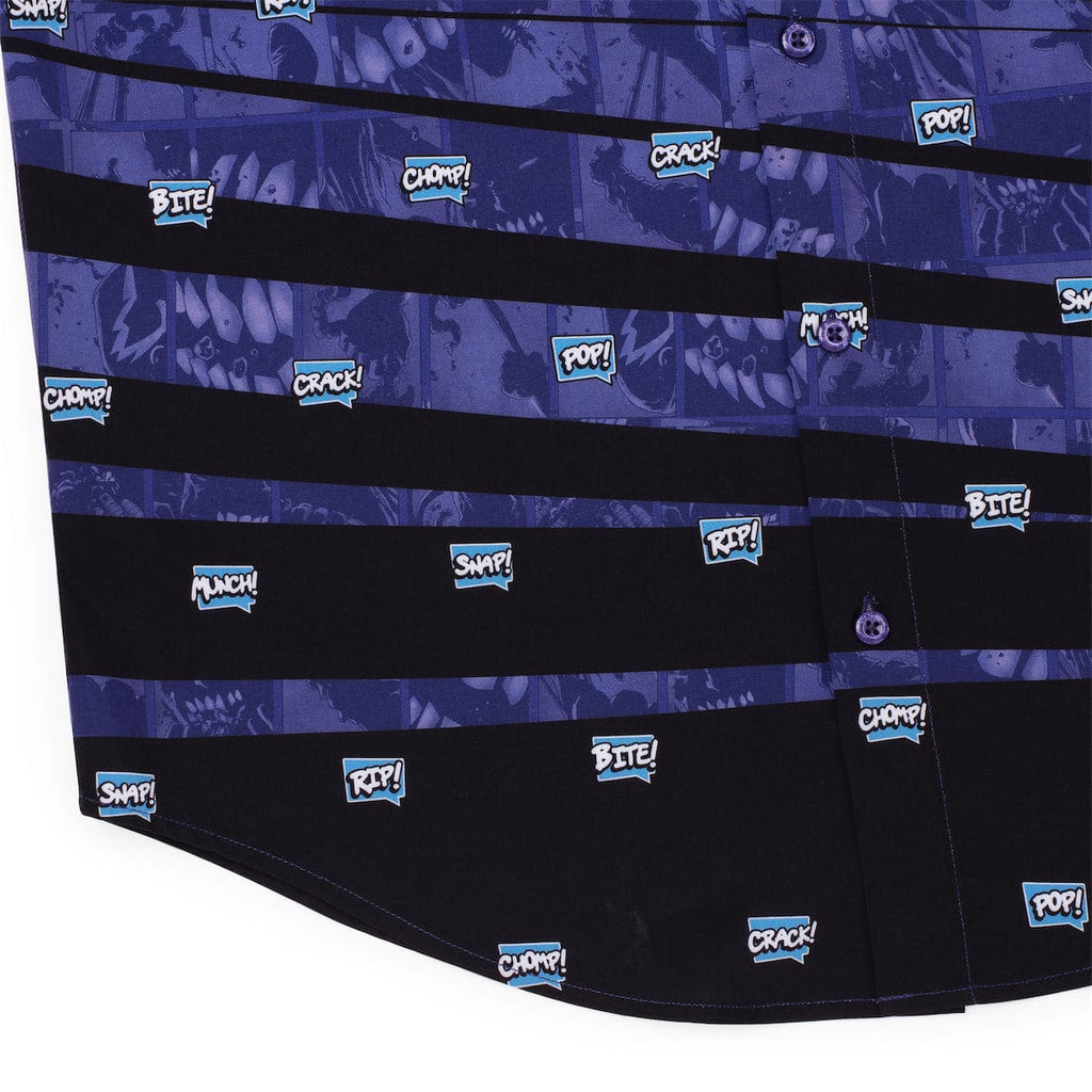 RSVLTS Mouthin' Off KUNUFLEX Short Sleeve Shirt in Black — detail 6