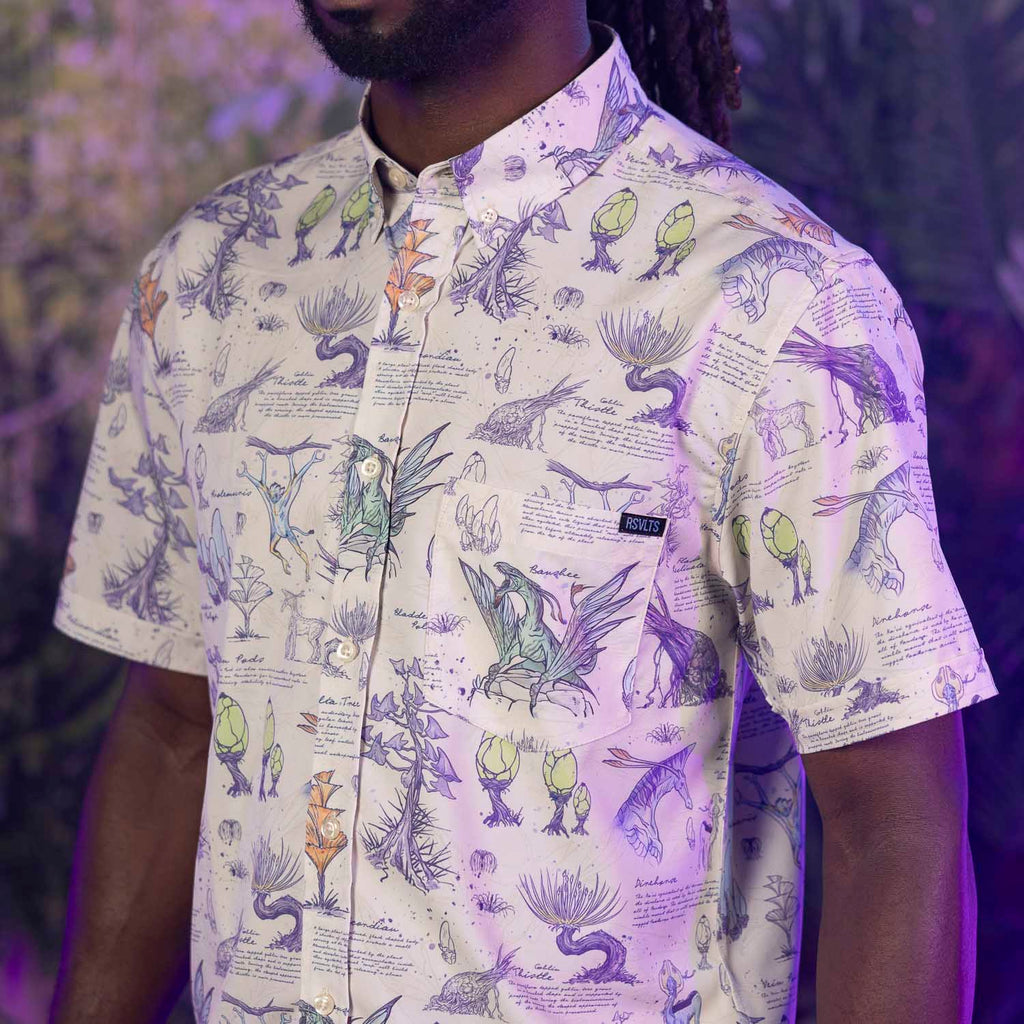 RSVLTS Pages of Pandora KUNUFLEX Short Sleeve Shirt in Multicolor — detail 4