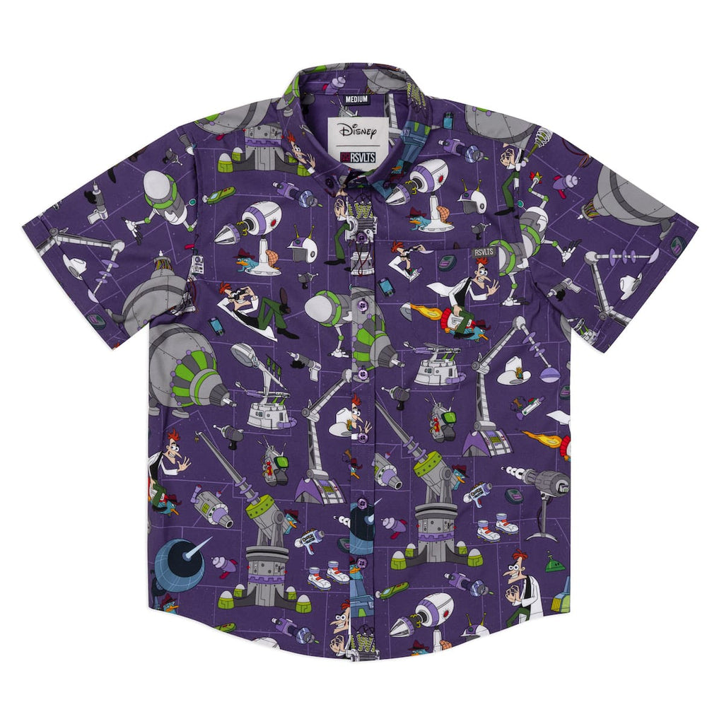RSVLTS Doofenshmirtz Evil Incorporated Youth KUNUFLEX Short Sleeve Shirt — front view