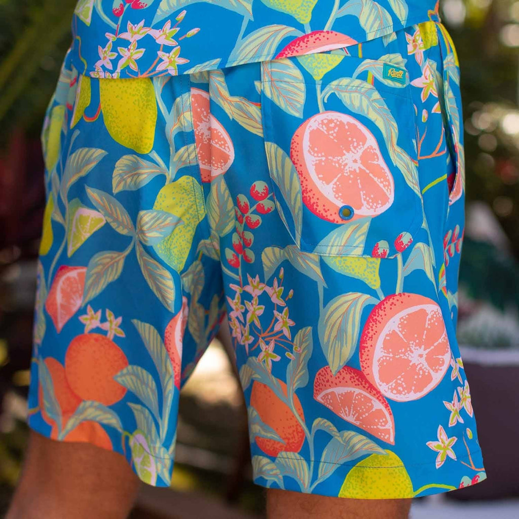 RSVLTS Citrush Hybrid Shorts in Blue — detail 4