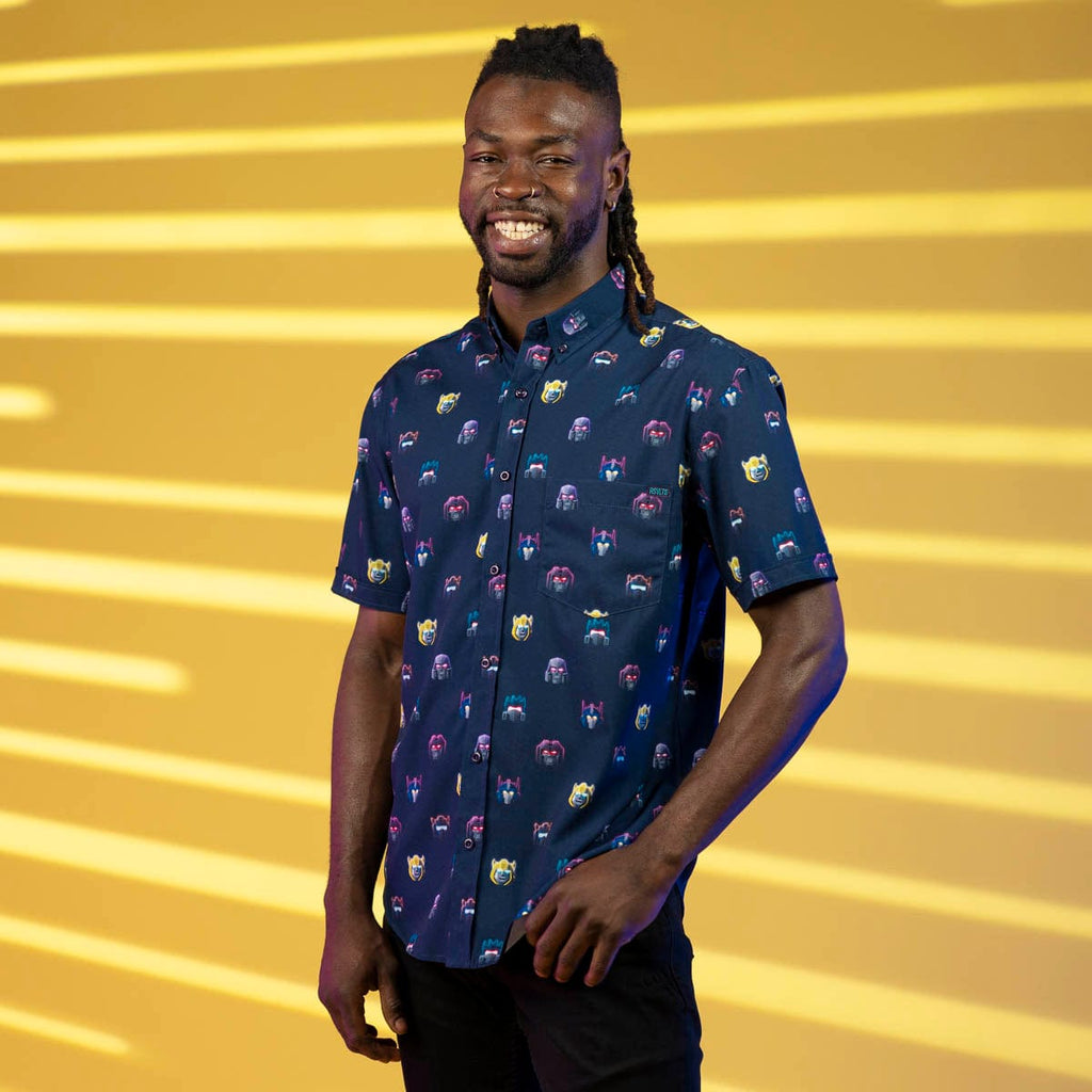 RSVLTS Energon84 KUNUFLEX Short Sleeve Shirt in Blue — detail 6
