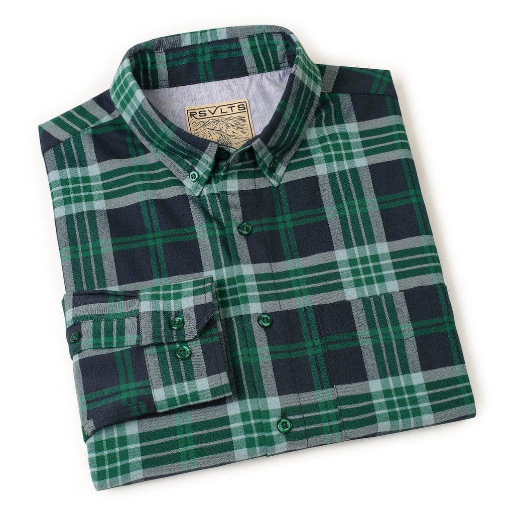 RSVLTS Ned Flanders BorlandFlex Long Sleeve Flannel (2024 Fit) in Blue — detail 9