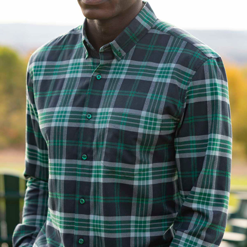 RSVLTS Ned Flanders BorlandFlex Long Sleeve Flannel (2024 Fit) in Blue — front view
