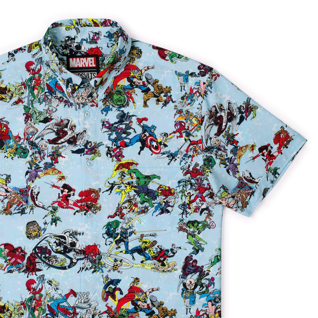RSVLTS There Goes My Hero KUNUFLEX Short Sleeve Shirt in Blue — detail 6