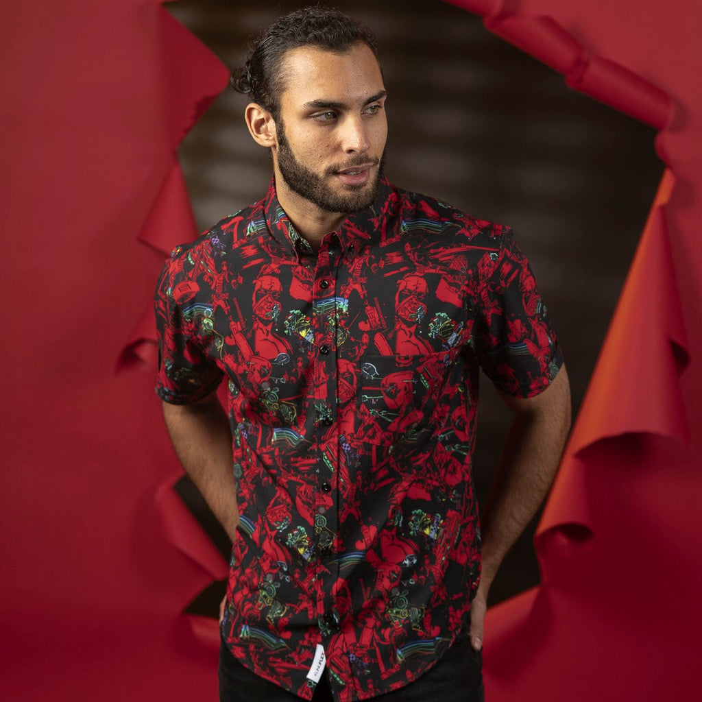 RSVLTS Maximum Effort KUNUFLEX Short Sleeve Shirt in Black — detail 7