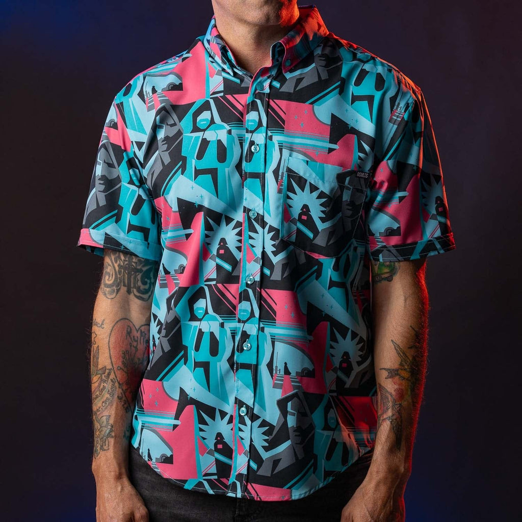 RSVLTS Tale of Two Jedi KUNUFLEX Short Sleeve Shirt in Blue — detail 2