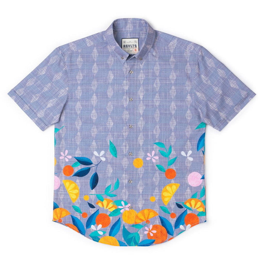 RSVLTS Citrus Twist KUNUFLEX Short Sleeve Shirt in Gray — detail 3