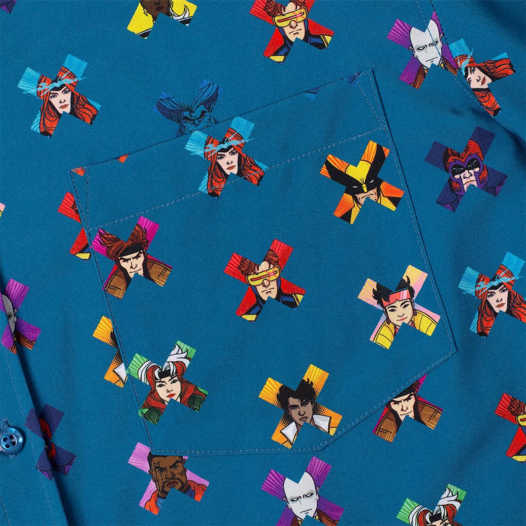RSVLTS All My Xs KUNUFLEX Short Sleeve Shirt in Blue — detail 4