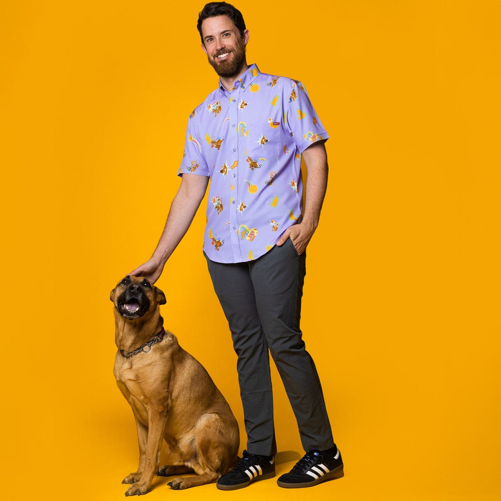 RSVLTS Scooby Snacks KUNUFLEX Short Sleeve Shirt in Purple — detail 10