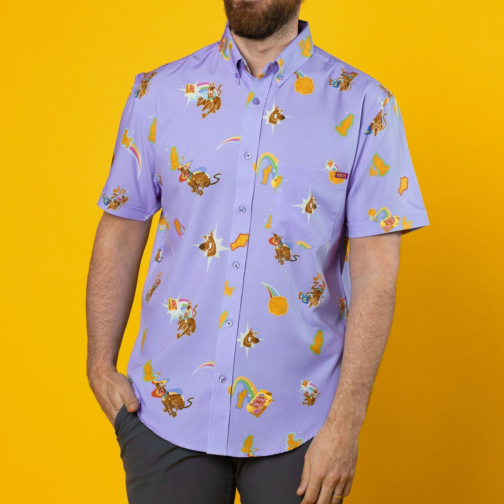 RSVLTS Scooby Snacks KUNUFLEX Short Sleeve Shirt in Purple — detail 3