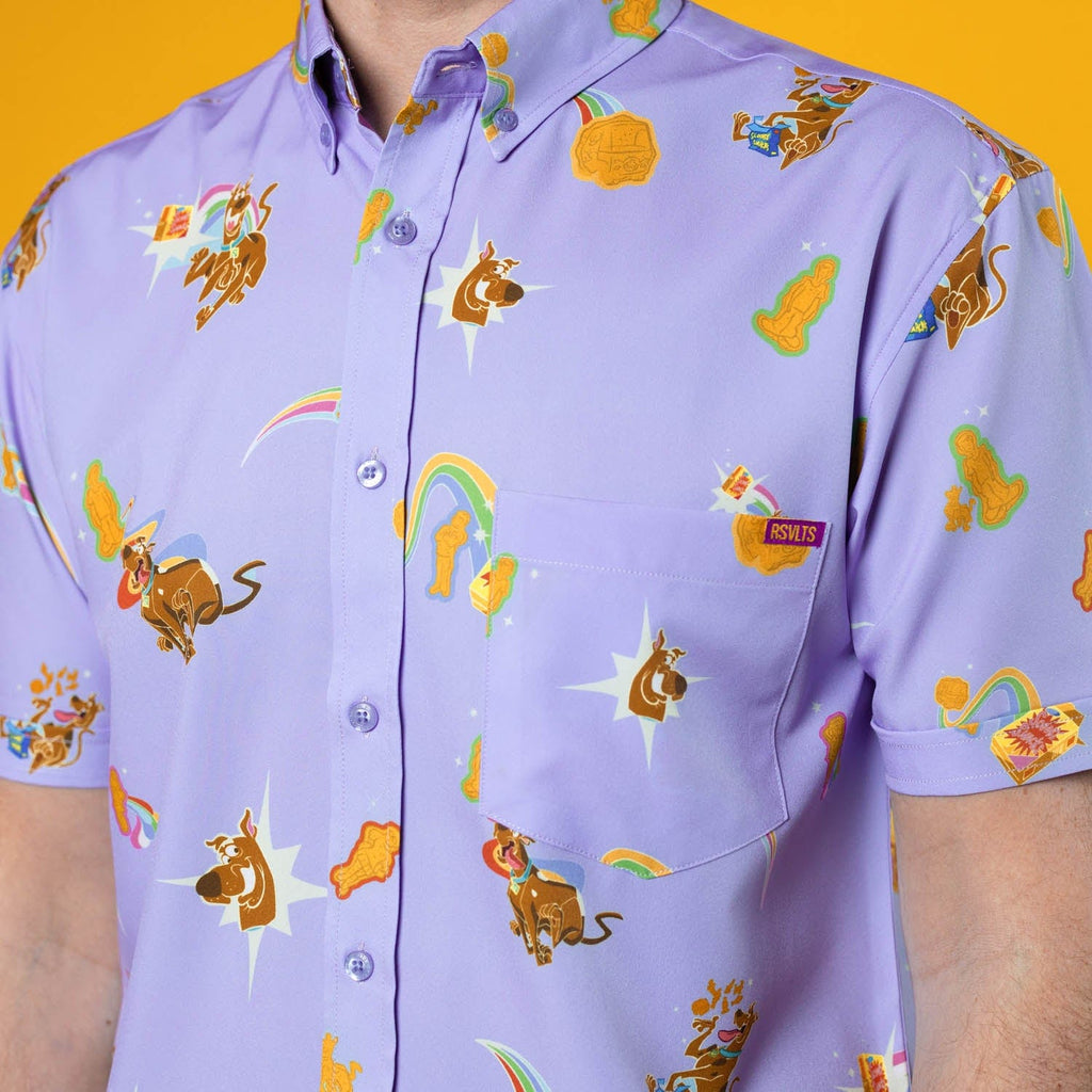 RSVLTS Scooby Snacks KUNUFLEX Short Sleeve Shirt in Purple — detail 6