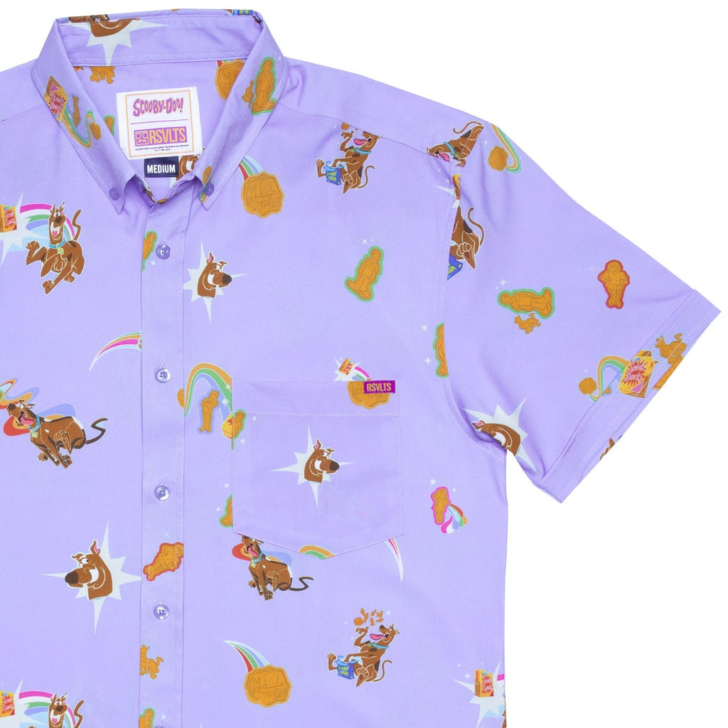 RSVLTS Scooby Snacks KUNUFLEX Short Sleeve Shirt in Purple — front view