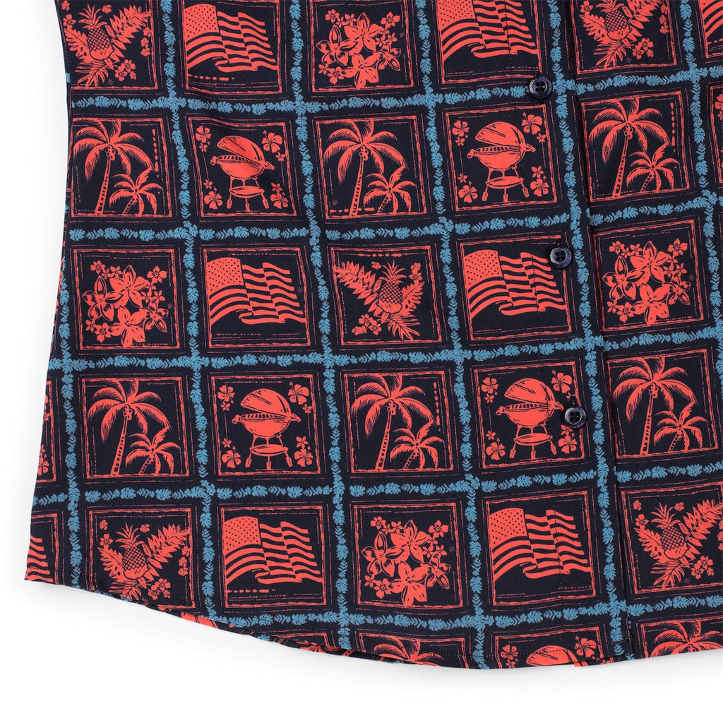 RSVLTS Grillaxin’ Women's KUNUFLEX Short Sleeve Shirt in Black — detail 9