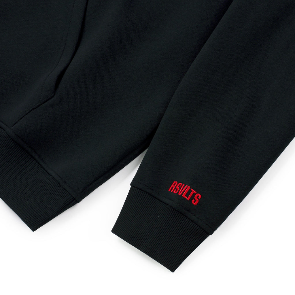 RSVLTS Strike Hard and Fade Away Classic Hoodie in Black — detail 3