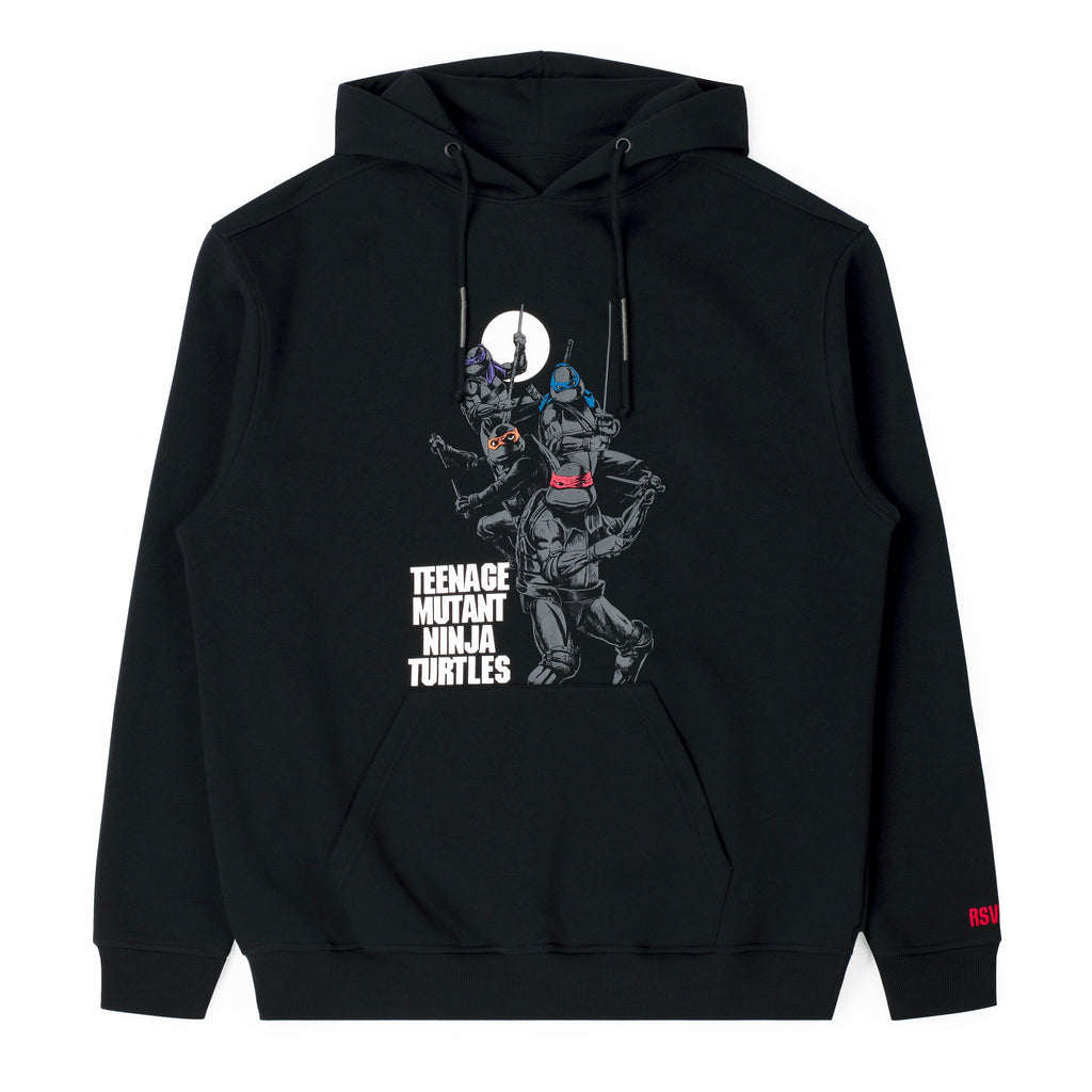 RSVLTS Strike Hard and Fade Away Classic Hoodie in Black — front view
