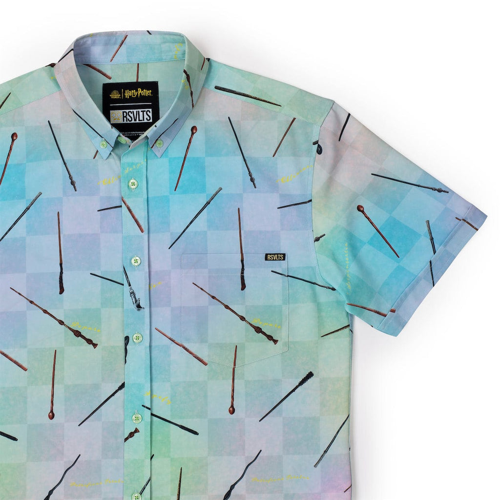 RSVLTS Ollivander’s Boldest KUNUFLEX Short Sleeve Shirt in Multicolor — front view