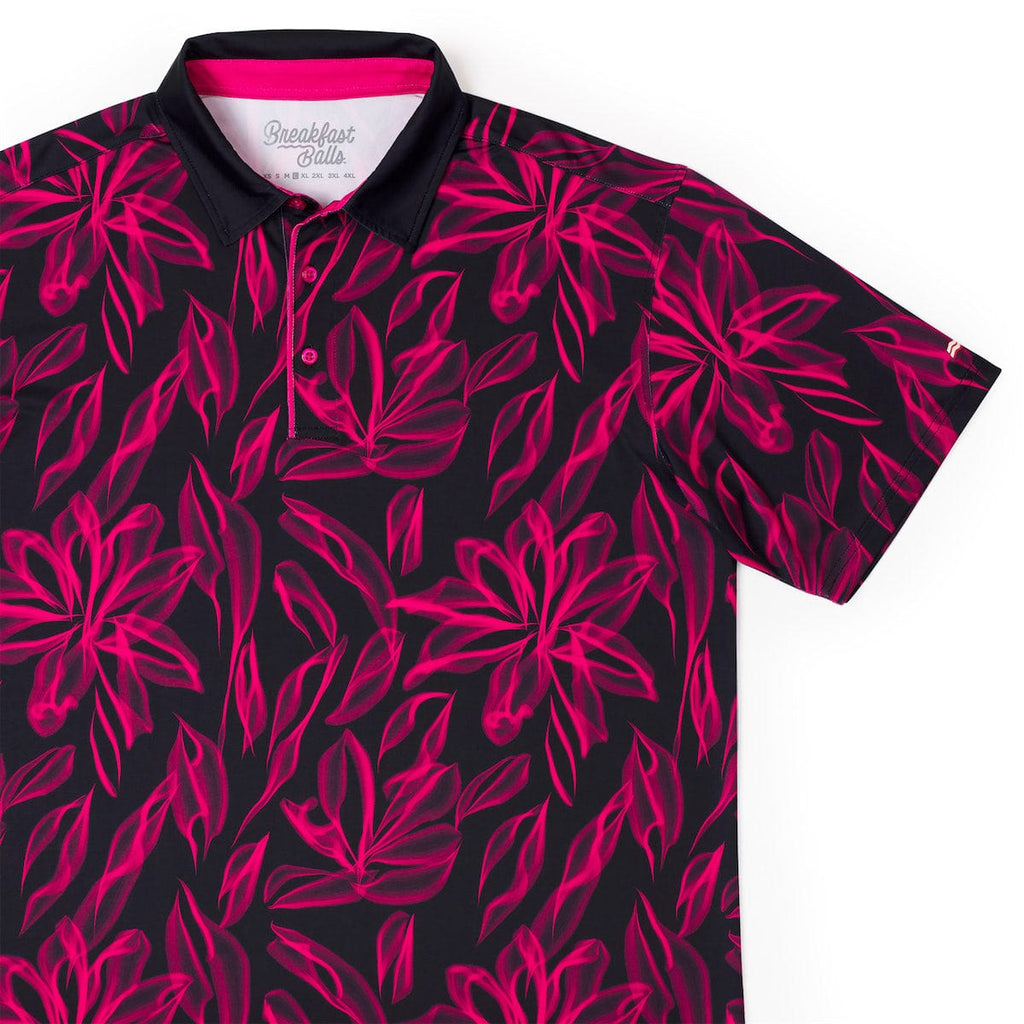 RSVLTS Ghost Palms All-Day Polo in Black — detail 3