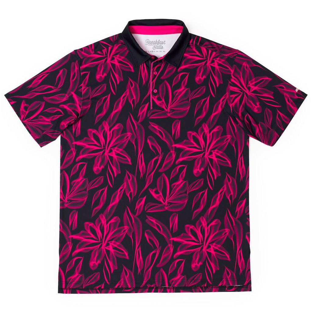 RSVLTS Ghost Palms All-Day Polo in Black — front view