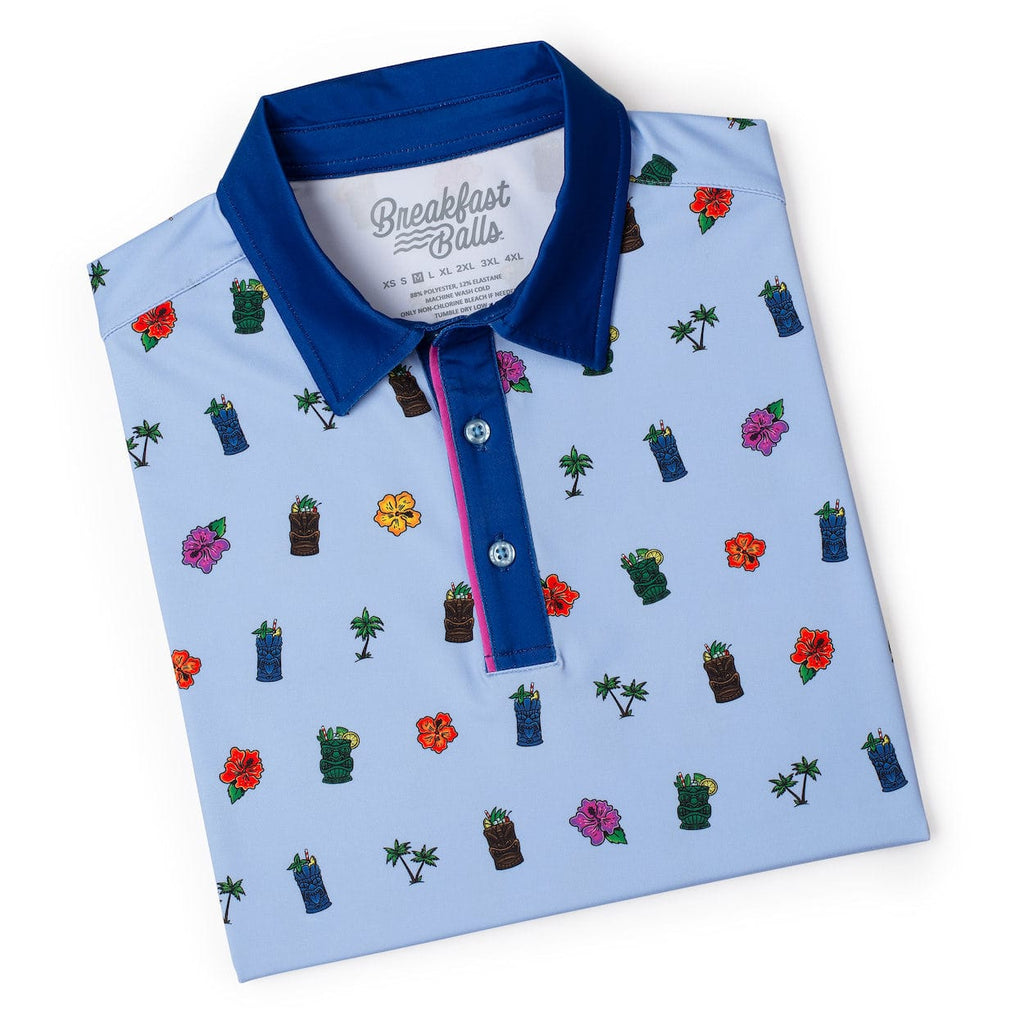 RSVLTS It's 5-Under Par Somewhere All-Day Polo in Blue — detail 10